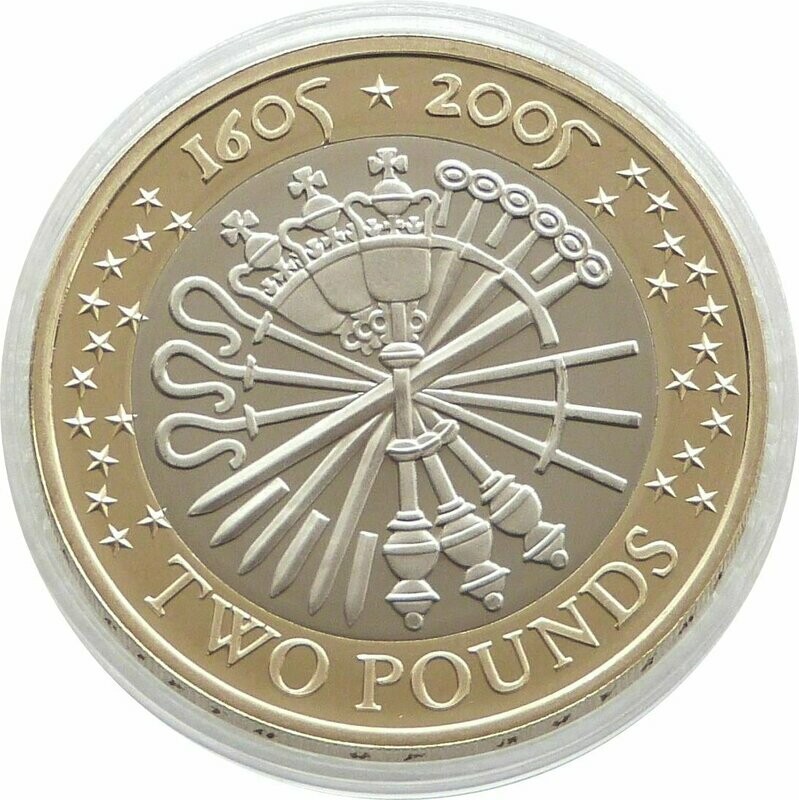 2005 Guy Fawkes Gunpowder Plot £2 Proof Coin