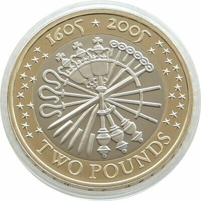 2005 Guy Fawkes Gunpowder Plot £2 Proof Coin