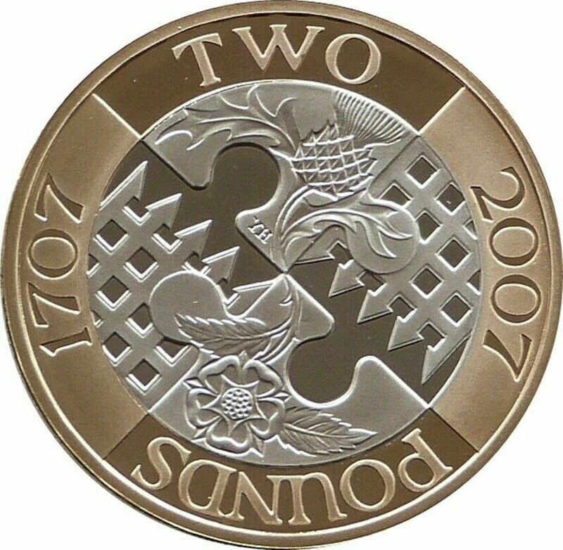 2007 Act of Union £2 Proof Coin