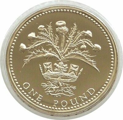 1989 Scottish Thistle £1 Proof Coin