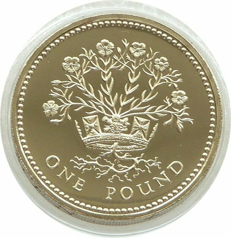 1986 Irish Flax Plant £1 Proof Coin
