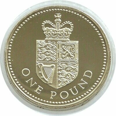 1988 Crowned Royal Shield £1 Proof Coin