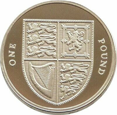 2015 Royal Shield of Arms £1 Proof Coin- Fourth Portrait