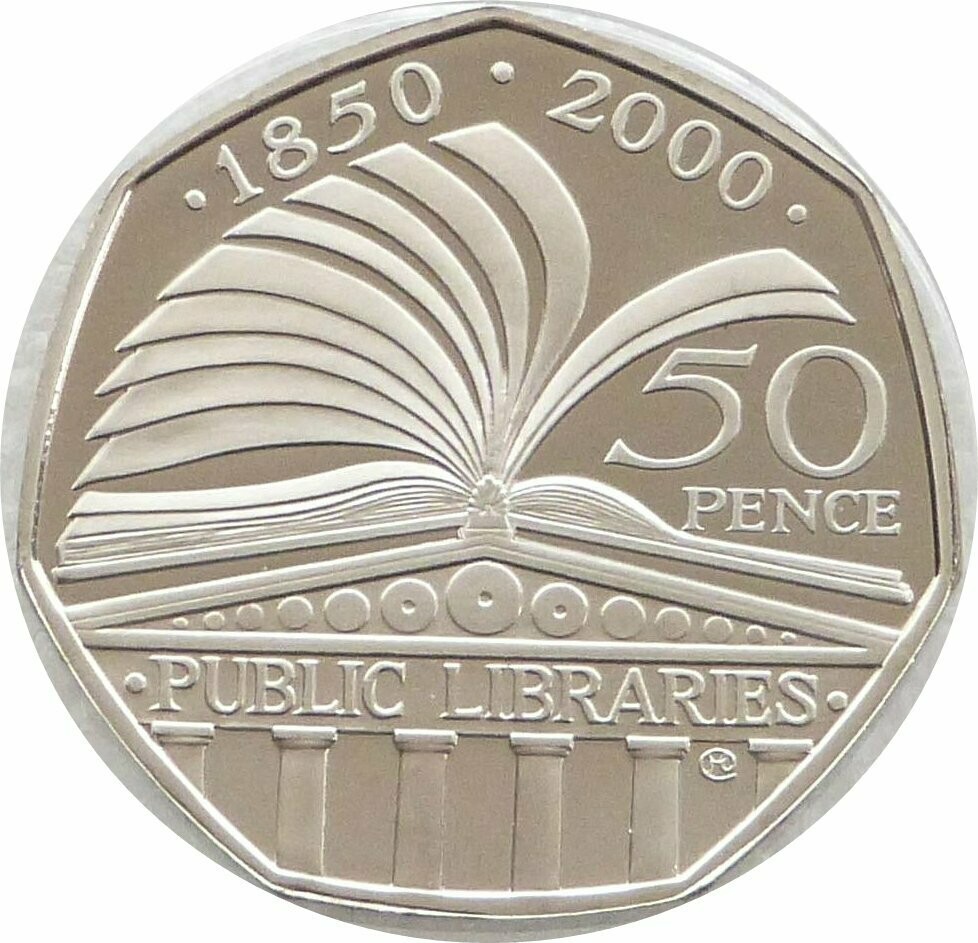 2000 Public Library 50p Proof Coin