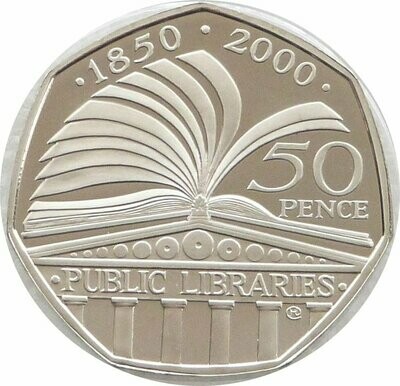 2000 Public Library 50p Proof Coin