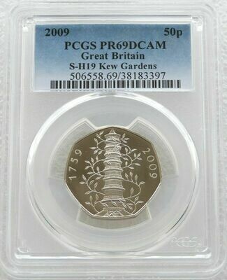 2009 Kew Gardens 50p Proof Coin PCGS PR69 DCAM