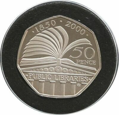 2009 Public Library 50p Proof Coin - 2000
