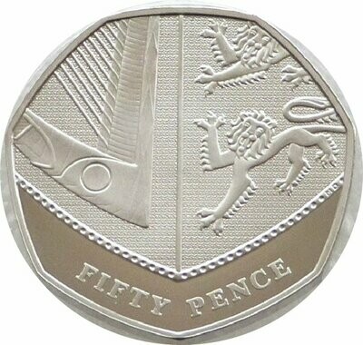 2010 Royal Shield of Arms 50p Proof Coin