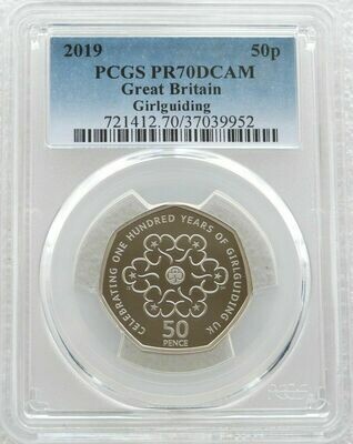 2019 Girlguiding 50p Proof Coin PCGS PR70 DCAM - 2010