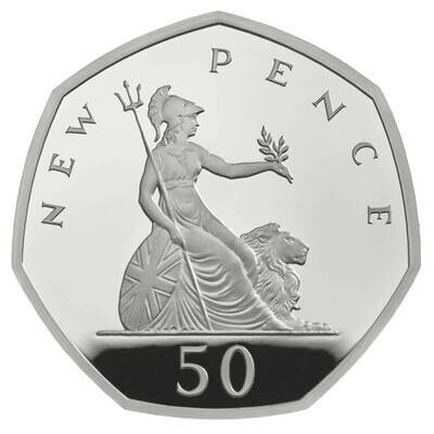 2019 Britannia New Pence 50p Proof Coin