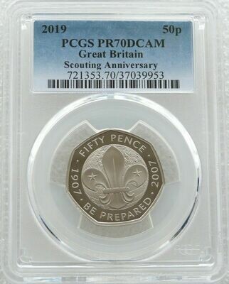 2019 Scout Movement 50p Proof Coin PCGS PR70 DCAM - 2007