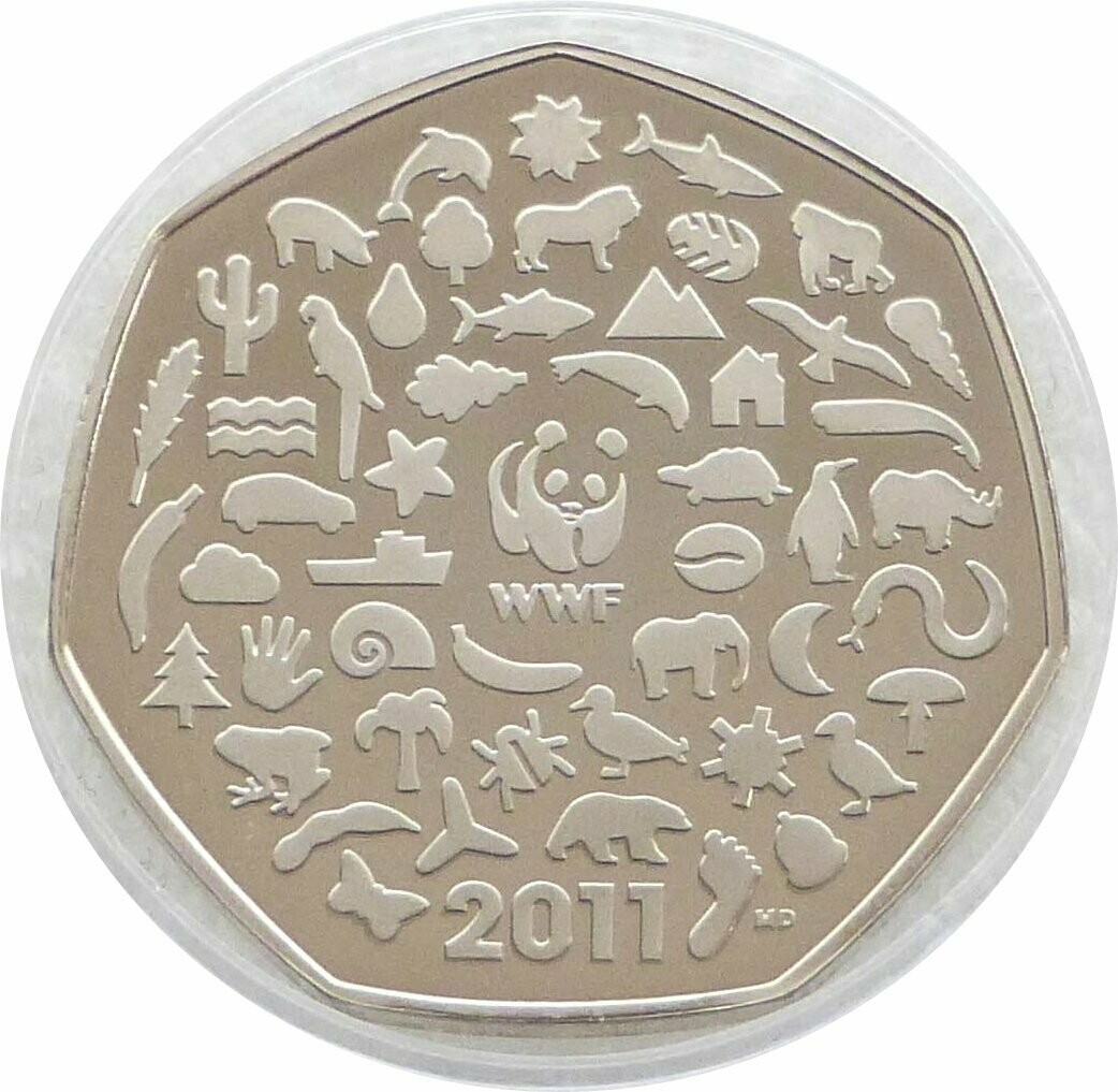 2011 World Wildlife Fund WWF 50p Proof Coin