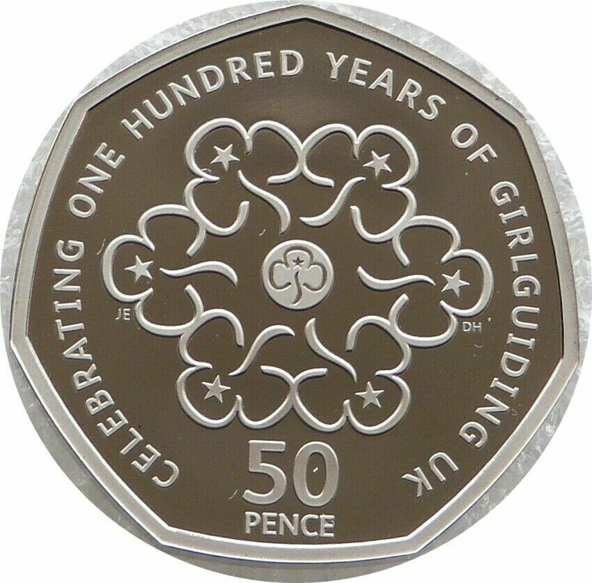 2019 Girlguiding 50p Proof Coin - 2010