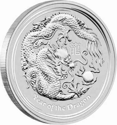2012-P Australia Lunar Dragon $2 Silver 2oz Coin