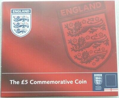 2004 Alderney Football World Cup England £5 Brilliant Uncirculated Coin Pack