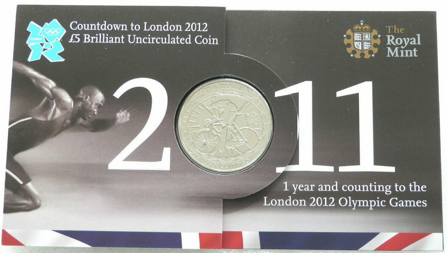 2011 London Olympic Games Countdown £5 Brilliant Uncirculated Coin Long Pack
