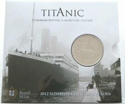 2012 Alderney Titanic £5 Brilliant Uncirculated Coin Pack Sealed