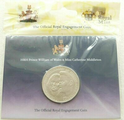 2010 Alderney Royal Engagement William and Kate £5 Brilliant Uncirculated Coin Pack