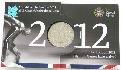 2012 London Olympic Games Countdown £5 Brilliant Uncirculated Coin Long Pack
