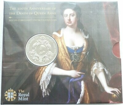 2014 Queen Anne £5 Brilliant Uncirculated Coin Pack Sealed - Mintage 12,181