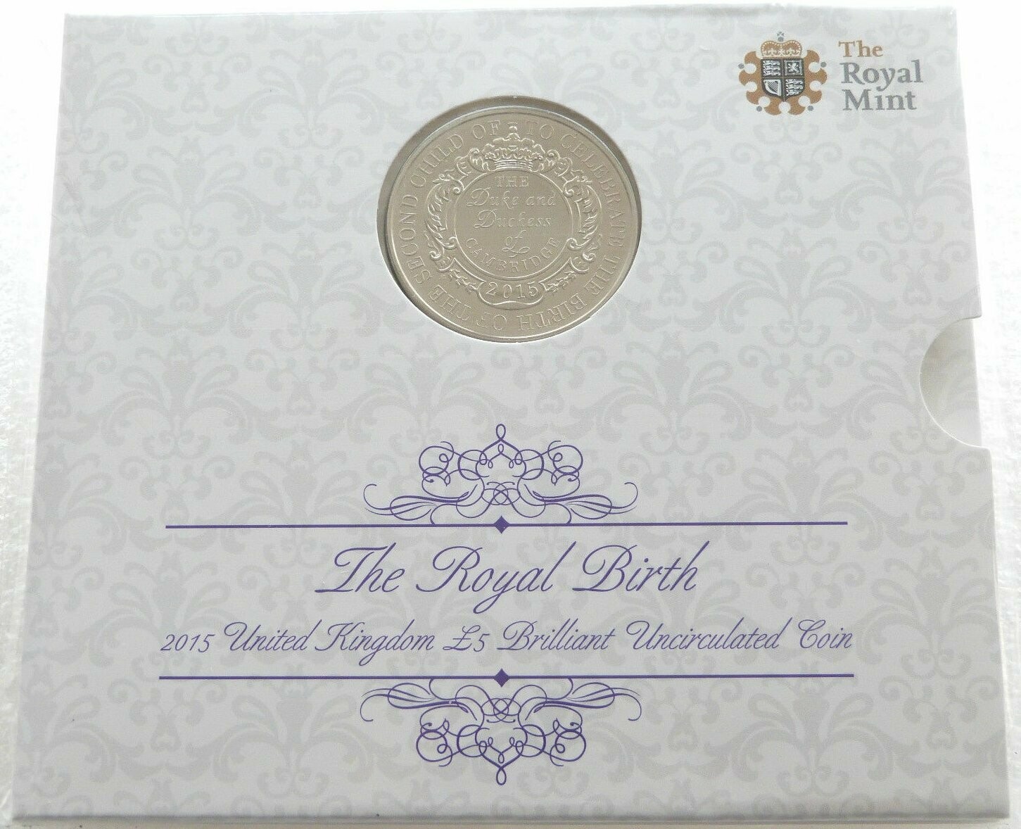 2015 Princess Charlotte Royal Birth £5 Brilliant Uncirculated Coin Pack Sealed