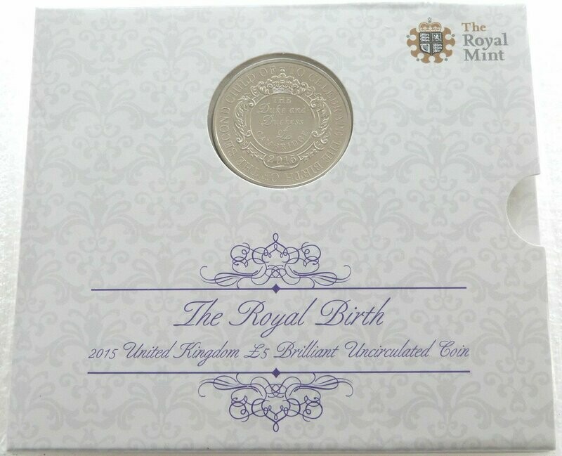 2015 Princess Charlotte Royal Birth £5 Brilliant Uncirculated Coin Pack Sealed