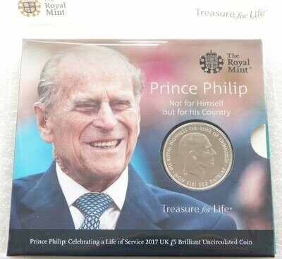 2017 Prince Philip Life of Service £5 Brilliant Uncirculated Coin Pack Sealed