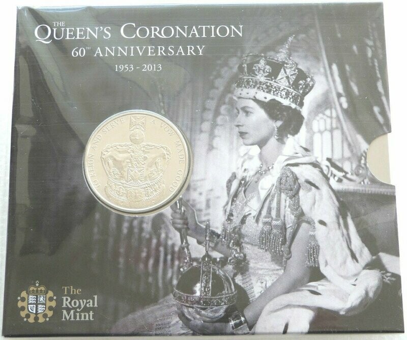 2013 Queens Coronation £5 Brilliant Uncirculated Coin Pack Sealed