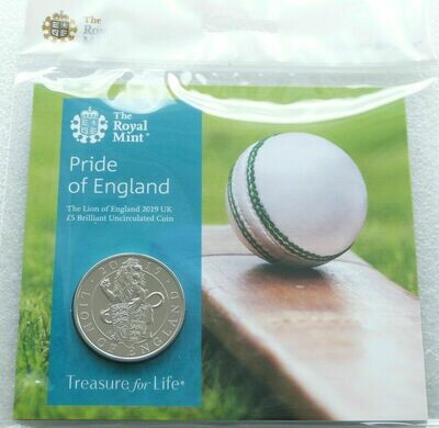 2019 Queens Beasts Pride of England Lion £5 Brilliant Uncirculated Coin Pack Sealed