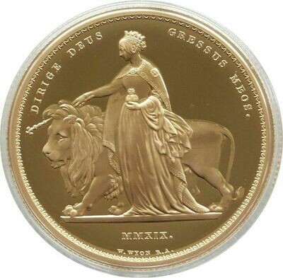 2019 Great Engravers Una and the Lion £200 Gold Proof 2oz Coin Box Coa