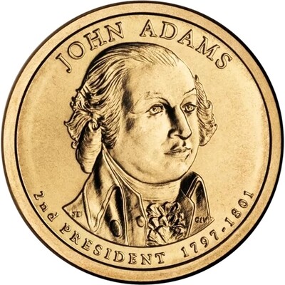2007 American Presidential Dollar John Adams $1 Coin