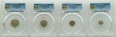 1837 William IV Maundy Silver 4 Coin Set PCGS PL62 - PL55