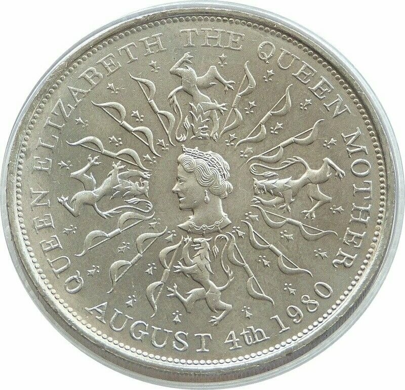 1980 Queen Mother 80th Birthday 25p Commemorative Crown Coin