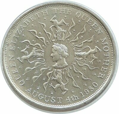 1980 Queen Mother 80th Birthday 25p Commemorative Crown Coin