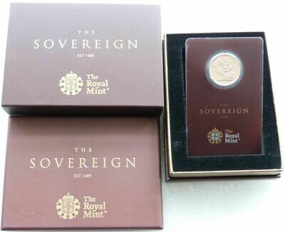 2018-I India Mint Mark Full Sovereign Gold Coin Mint Card Boxed