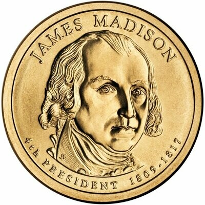 2007 American Presidential Dollar James Madison $1 Coin