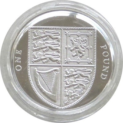 2009 Royal Shield of Arms £1 Silver Proof Coin