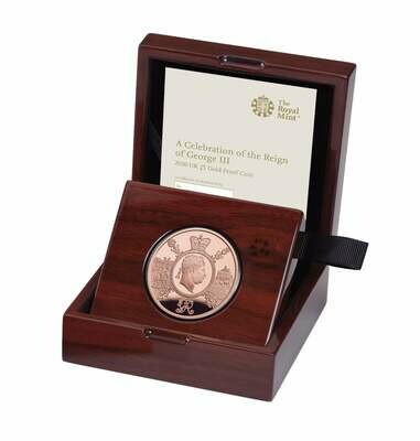 2020 King George III £5 Gold Proof Coin Box Coa