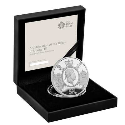 2020 King George III £5 Silver Proof Coin Box Coa