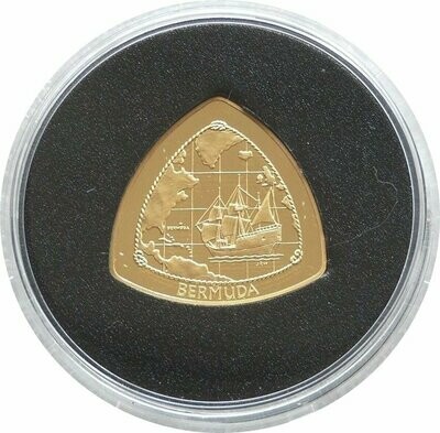 1998 Bermuda Triangle $30 Gold Proof 1/2oz Coin Box Coa