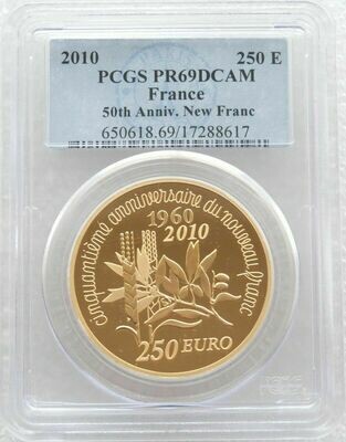 2010 France Sower La Semeuse 250 Euro Gold Proof 2oz Coin PCGS PR69 DCAM
