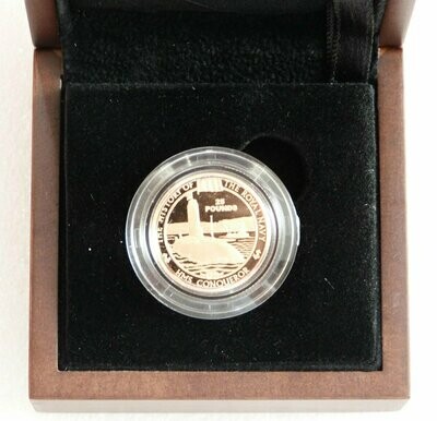 2005 Jersey History Royal Navy HMS Conqueror £25 Gold Proof Coin