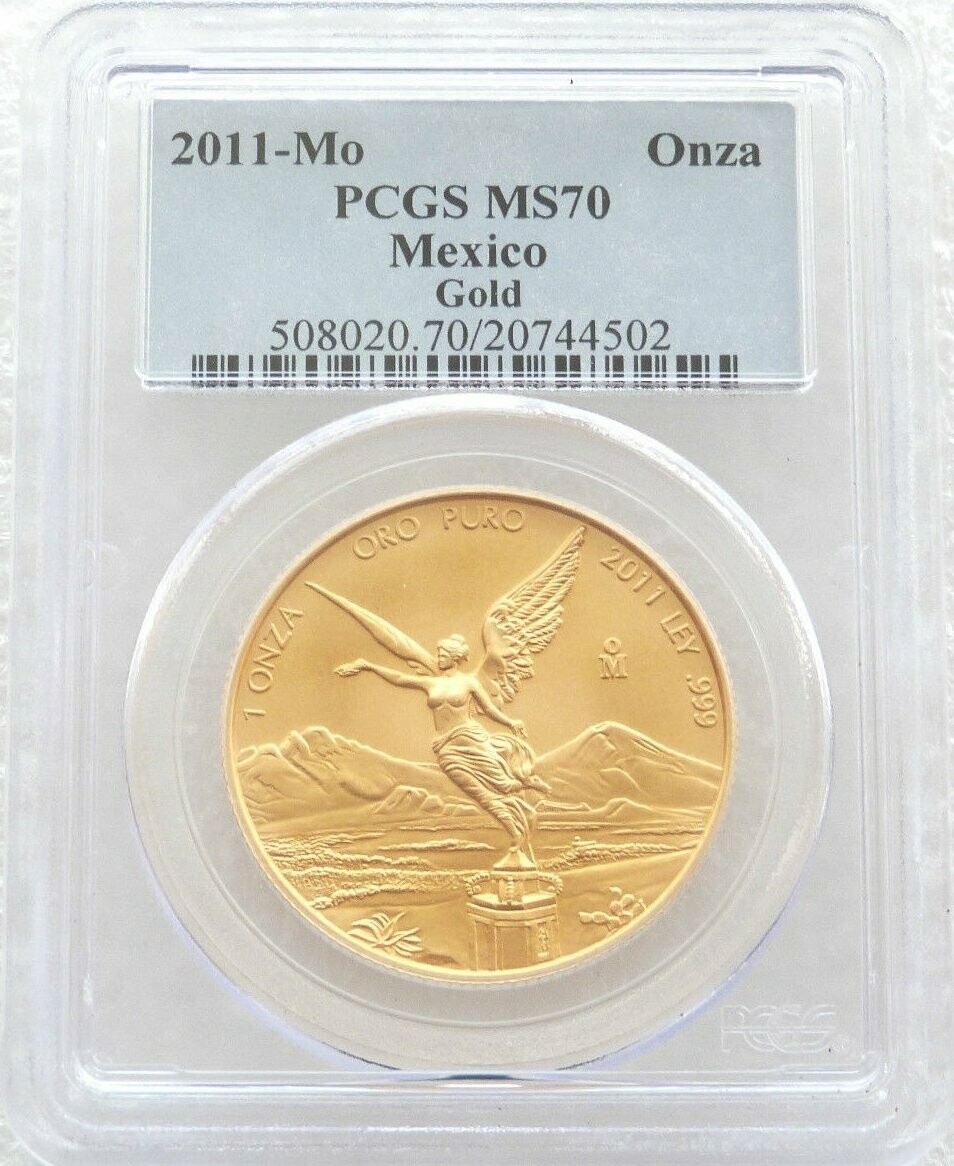 2011 Mexico Libertad Angel Gold 1oz Coin PCGS MS70