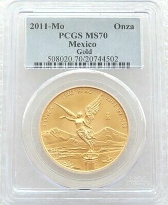 2011 Mexico Libertad Angel Gold 1oz Coin PCGS MS70