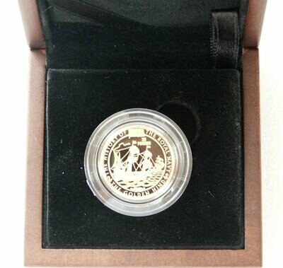 2003 Guernsey History of Royal Navy Golden Hind £25 Gold Proof Coin