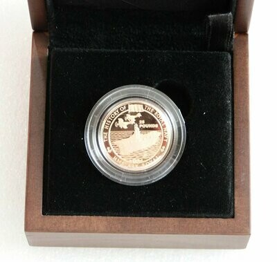 2005 Guernsey History Royal Navy HMS Ark Royal £25 Gold Proof Coin