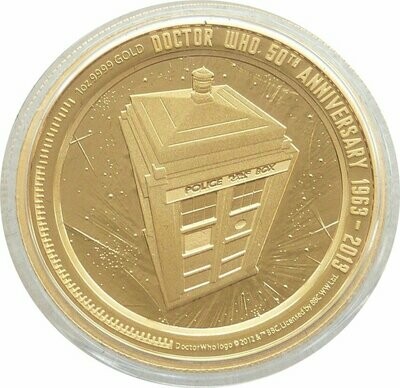 2013 Niue Doctor Who $200 Gold Proof 1oz Coin Box Coa