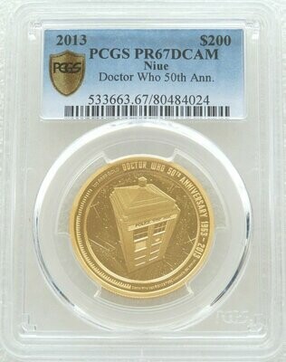 2013 Niue Doctor Who $200 Gold Proof 1oz Coin PCGS PR67 DCAM