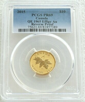2015 Canada Maple Leaf $10 Gold Proof 1/4oz Coin PCGS PR69 - Arnold Machin