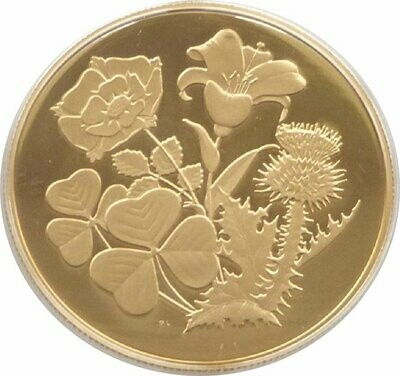 1998 Canada Shamrock and Thistle $350 Gold Proof Coin Box Coa